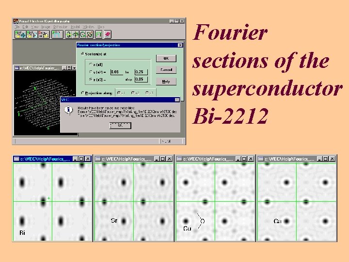 Fourier sections of the superconductor Bi-2212 