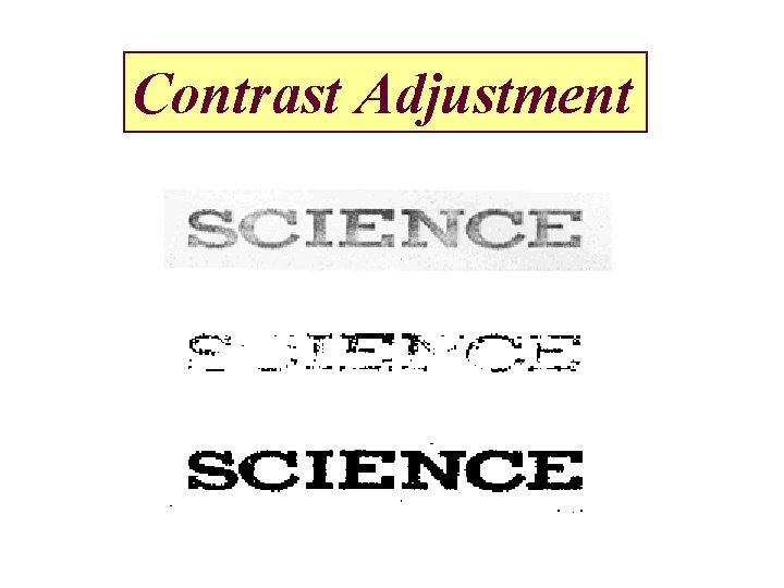 Contrast Adjustment 
