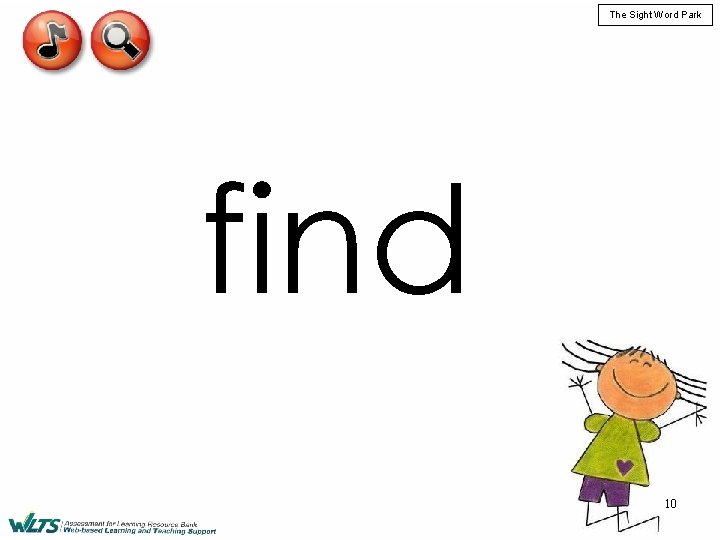 The Sight Word Park find 10 