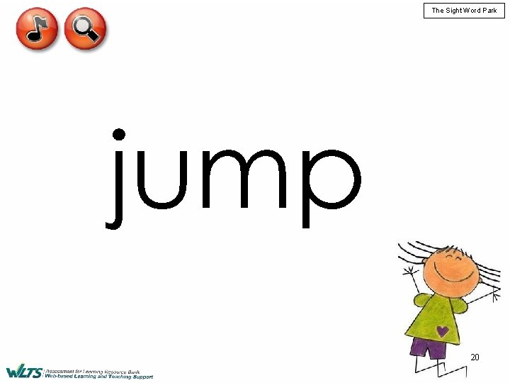 The Sight Word Park jump 20 