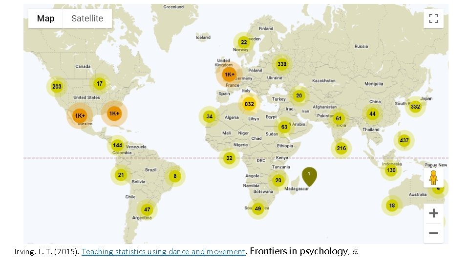 Irving, L. T. (2015). Teaching statistics using dance and movement. Frontiers in psychology, 6.