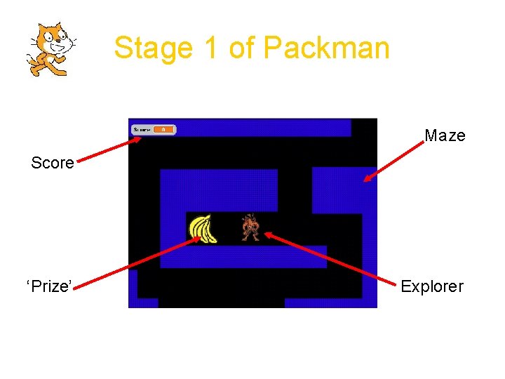 Stage 1 of Packman Maze Score ‘Prize’ Explorer 