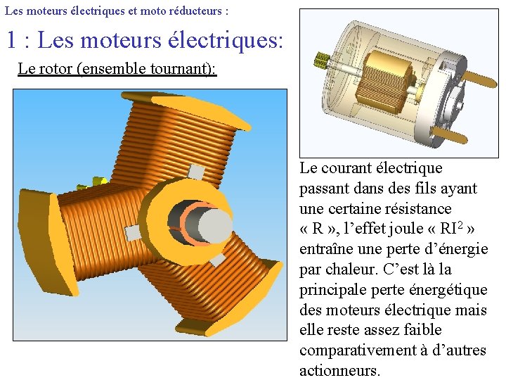 Les moteurs électriques et moto réducteurs : 1 : Les moteurs électriques: Le rotor