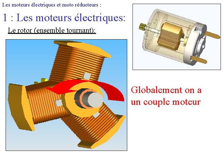 Les moteurs électriques et moto réducteurs : 1 : Les moteurs électriques: Le rotor