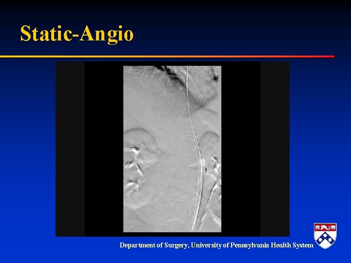 Static-Angio Department of Surgery, University of Pennsylvania Health System Static-Angio Department of Surgery, University of Pennsylvania Health System