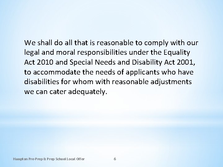 We shall do all that is reasonable to comply with our legal and moral We shall do all that is reasonable to comply with our legal and moral