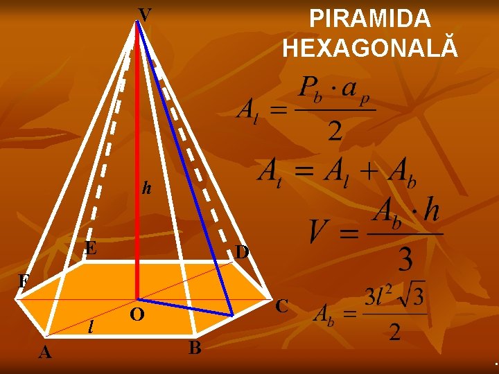 V PIRAMIDA HEXAGONALĂ h E D F l A C O B . 