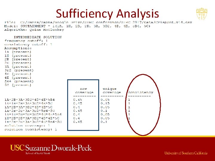 Sufficiency Analysis 