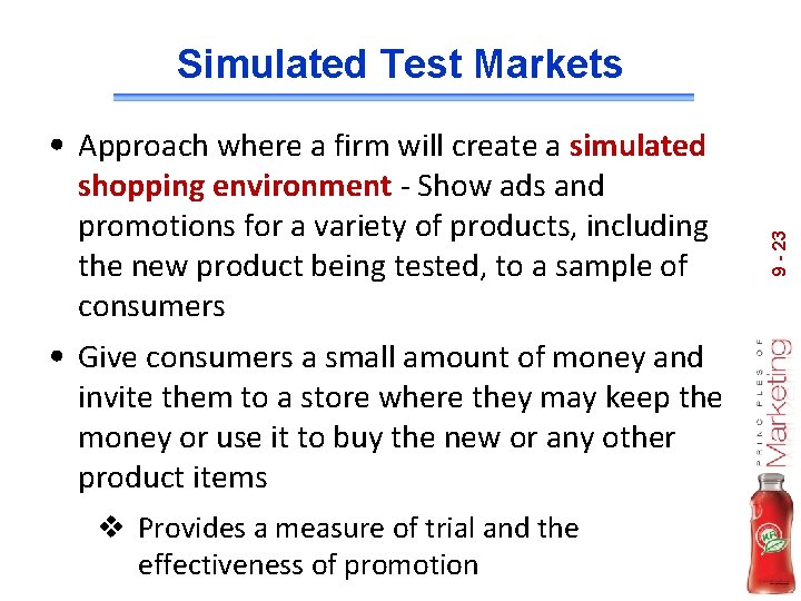 Simulated Test Markets shopping environment - Show ads and promotions for a variety of