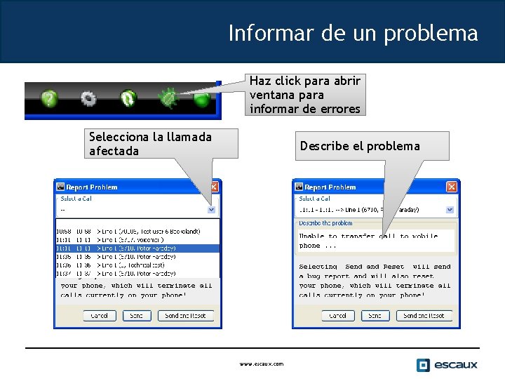 Informar de un problema Haz click para abrir ventana para informar de errores Selecciona
