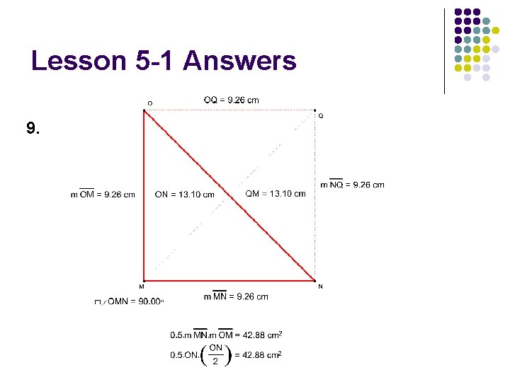 Lesson 5 -1 Answers 9. 