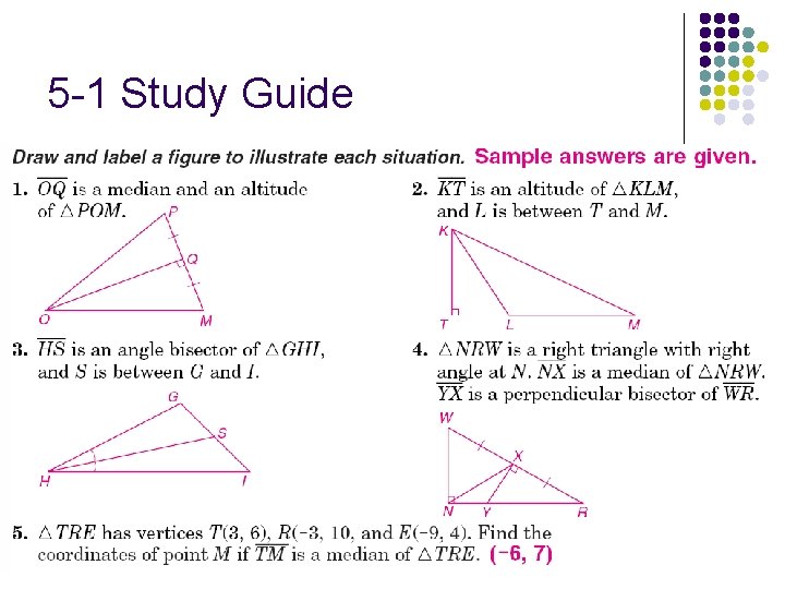 5 -1 Study Guide 