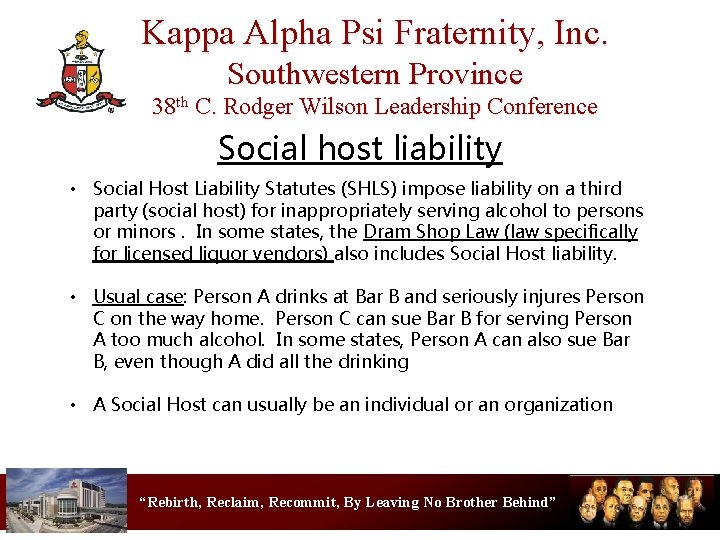 Kappa Alpha Psi Fraternity, Inc. Southwestern Province 38 th C. Rodger Wilson Leadership Conference