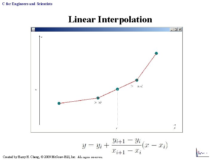 C for Engineers and Scientists Linear Interpolation Created by Harry H. Cheng, 2009 Mc. C for Engineers and Scientists Linear Interpolation Created by Harry H. Cheng, 2009 Mc.