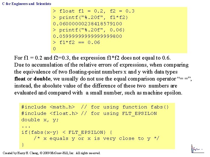 C for Engineers and Scientists > float f 1 = 0. 2, f 2 C for Engineers and Scientists > float f 1 = 0. 2, f 2