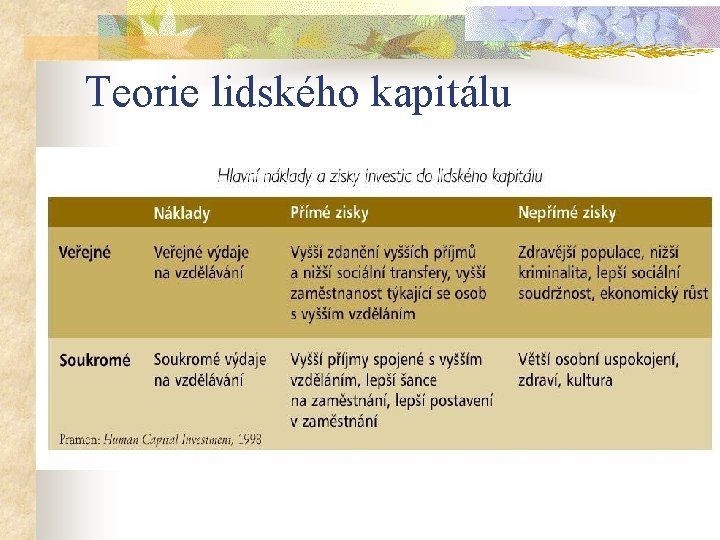 Teorie lidského kapitálu 