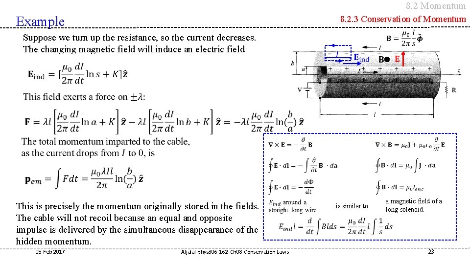 8. 2 Momentum Example 8. 2. 3 Conservation of Momentum Suppose we turn up