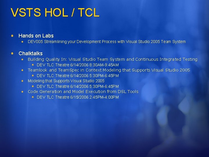 VSTS HOL / TCL Hands on Labs DEV 005 Streamlining your Development Process with