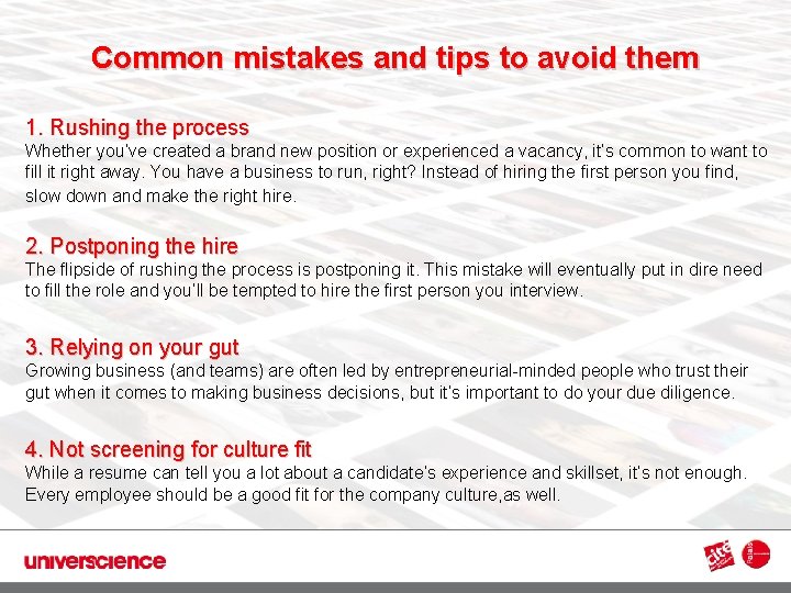Common mistakes and tips to avoid them 3 1. Rushing the process Whether you’ve