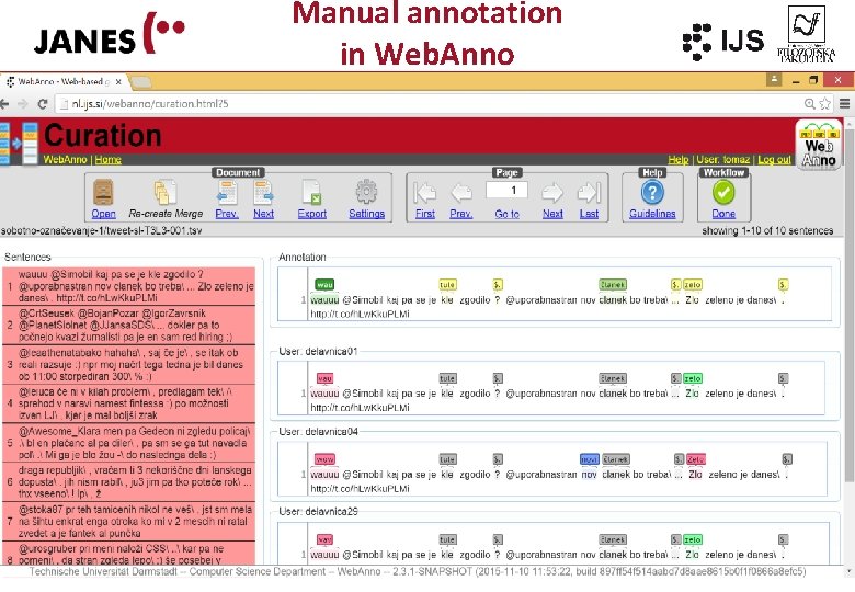 Manual annotation in Web. Anno 