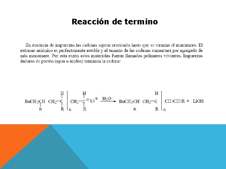 Reacción de termino 