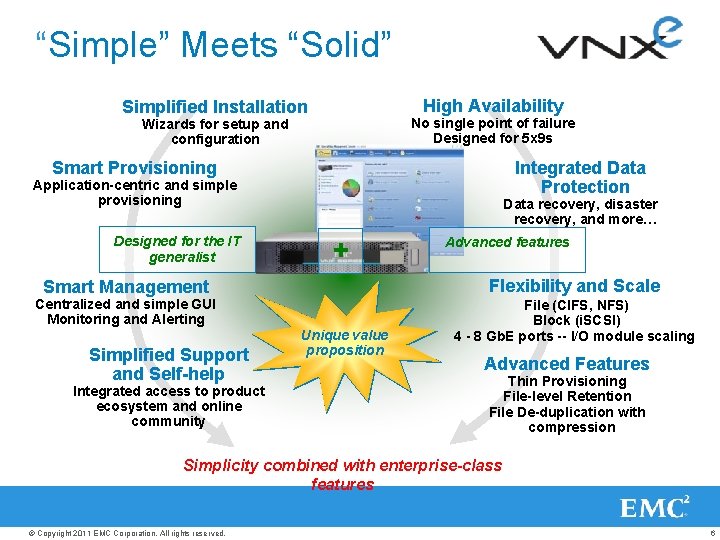 “Simple” Meets “Solid” High Availability Simplified Installation No single point of failure Designed for