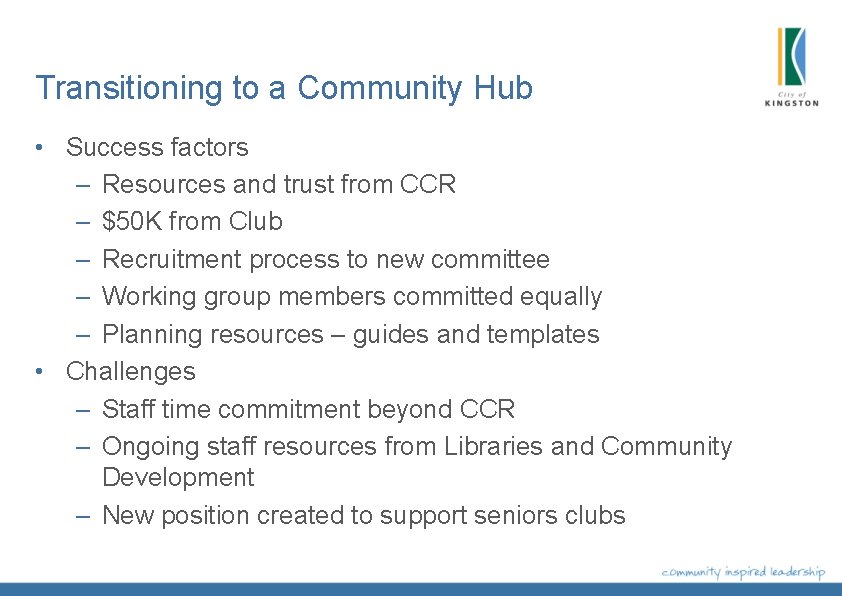Revitalising Failing Clubs Changing to a Community Hub