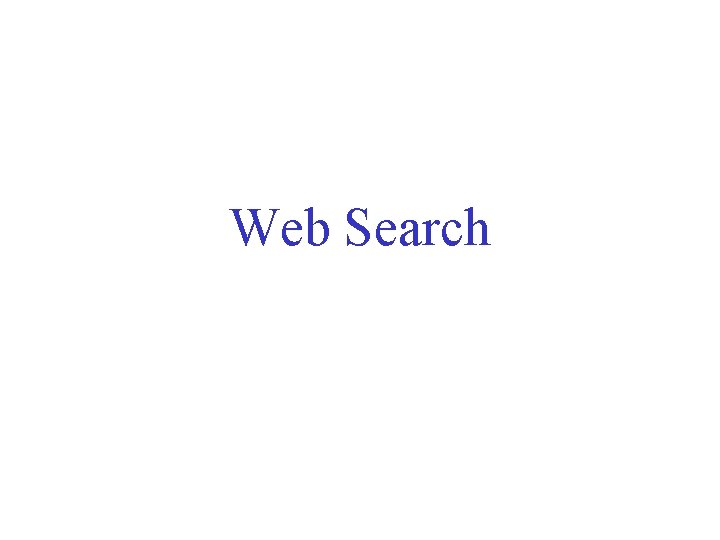 Web Search 