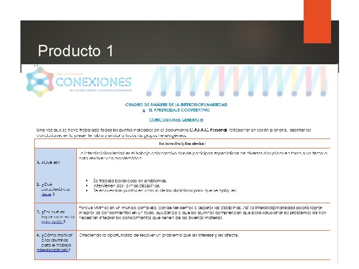 Producto 1 