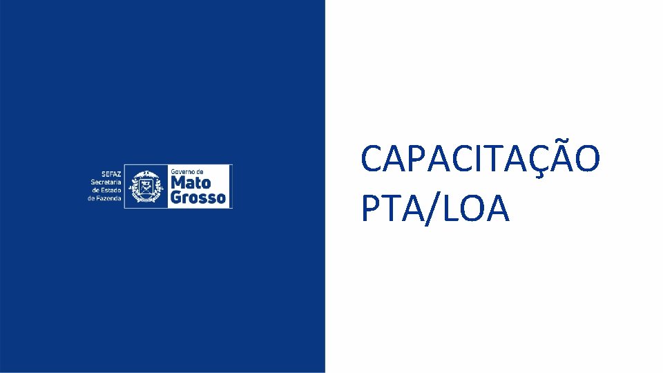 CAPACITAÇÃO PTA/LOA 