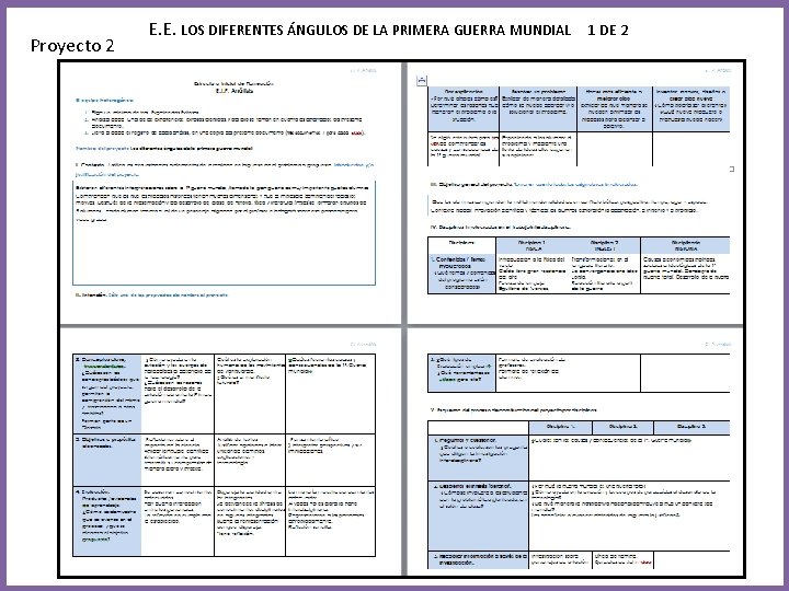 Proyecto 2 E. E. LOS DIFERENTES ÁNGULOS DE LA PRIMERA GUERRA MUNDIAL 1 DE