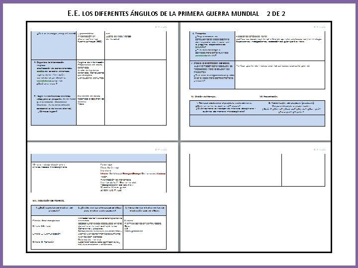 E. E. LOS DIFERENTES ÁNGULOS DE LA PRIMERA GUERRA MUNDIAL 2 DE 2 