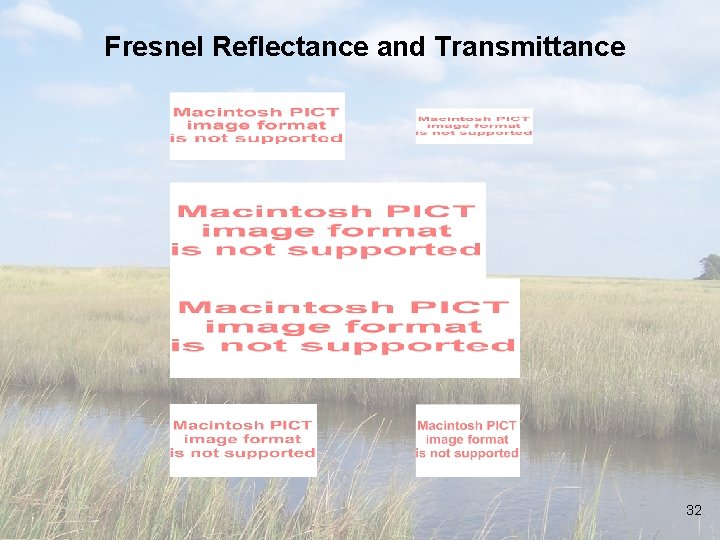 Fresnel Reflectance and Transmittance 32 