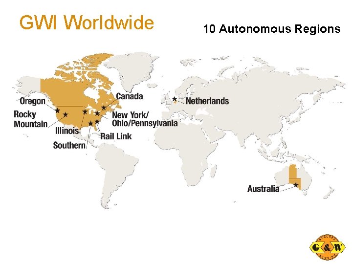 GWI Worldwide 9 Autonomous Regions 10 Autonomous Regions 