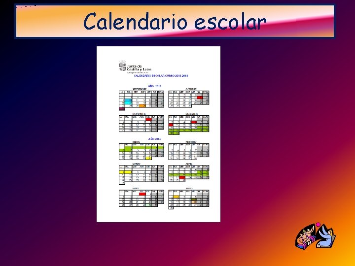 Calendario escolar 