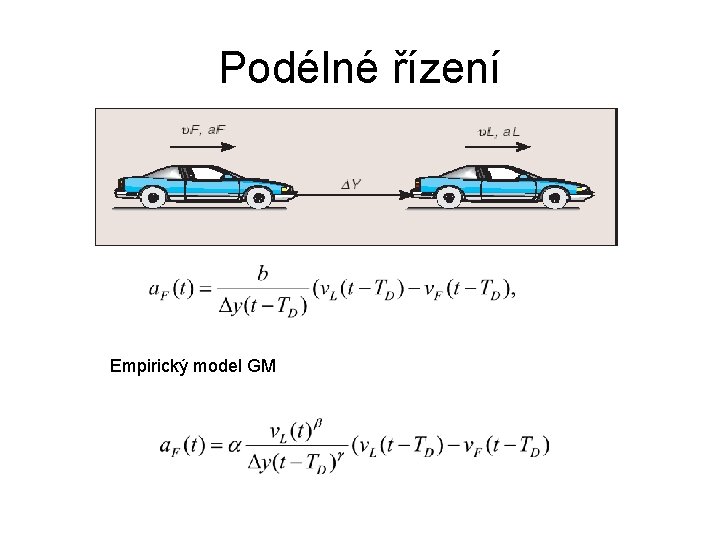 Podélné řízení Empirický model GM 