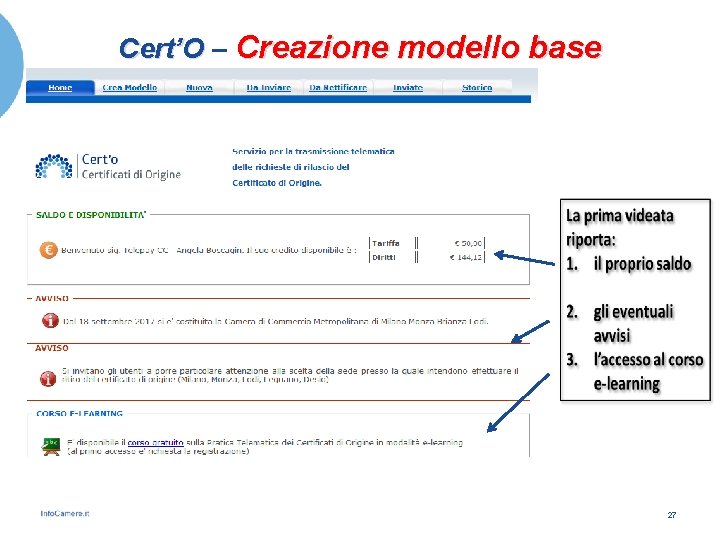 Cert’O – Creazione modello base 27 