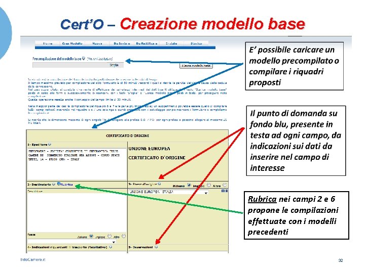 Cert’O – Creazione modello base Rubrica nei campi 2 e 6 propone le compilazioni