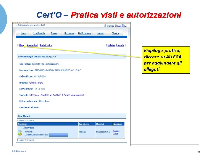 Cert’O – Pratica visti e autorizzazioni 51 