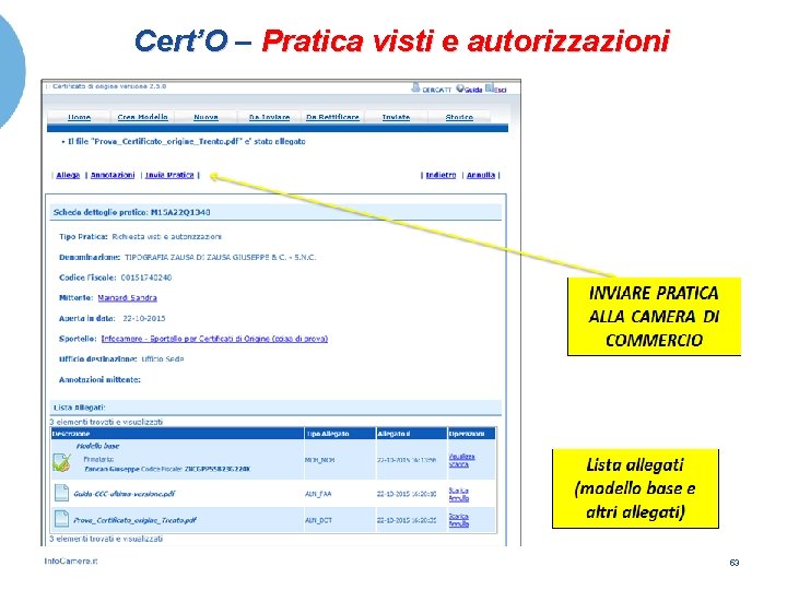 Cert’O – Pratica visti e autorizzazioni 53 