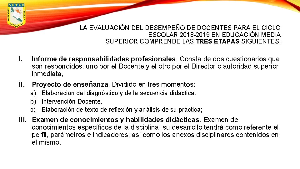 ETAPAS DEL PROCESO DE EVALUACIN DEL DESEMPEO LA