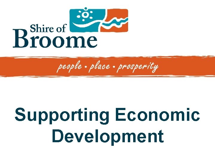 Supporting Economic Development 
