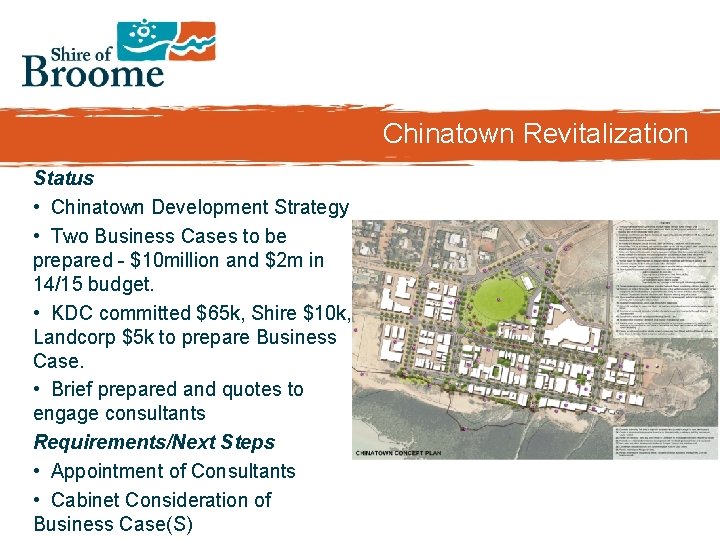 Chinatown Revitalization Status • Chinatown Development Strategy • Two Business Cases to be prepared