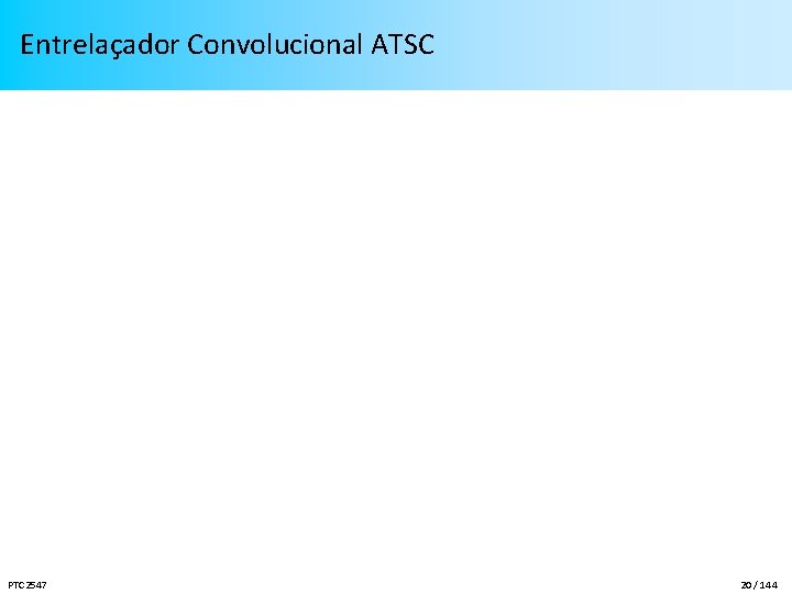 Entrelaçador Convolucional ATSC PTC 2547 20 / 144 
