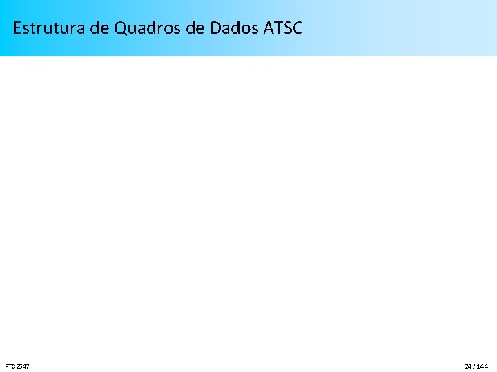 Estrutura de Quadros de Dados ATSC PTC 2547 24 / 144 