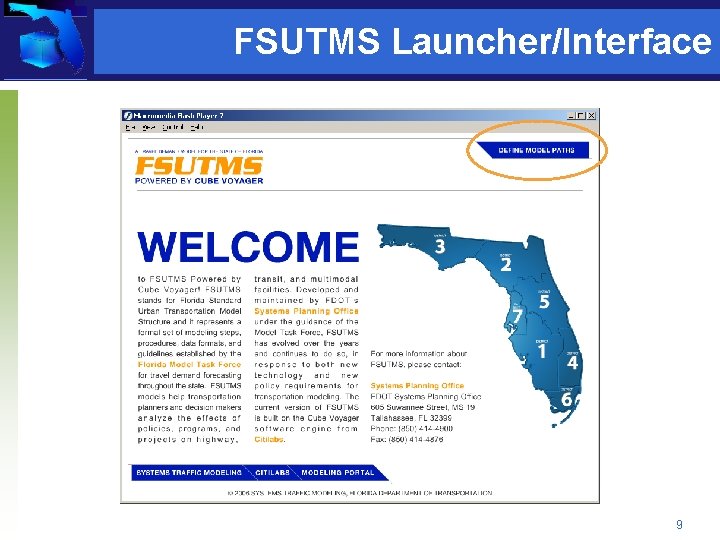 FSUTMS Launcher/Interface 9 