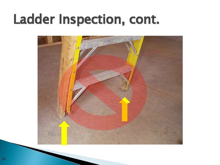 Ladder Inspection, cont. 23 