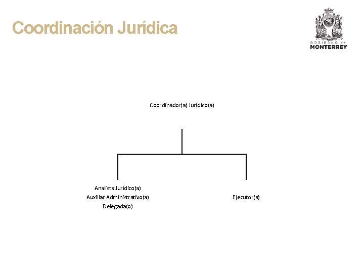 Coordinación Jurídica Coordinador(a) Jurídico(a) Analista Jurídico(a) Auxiliar Administrativo(a) Delegada(o) Ejecutor(a) 