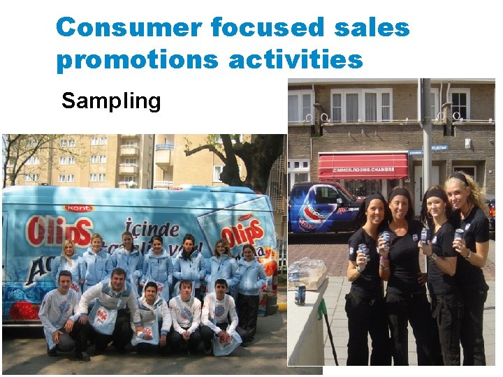 Consumer focused sales promotions activities Sampling 