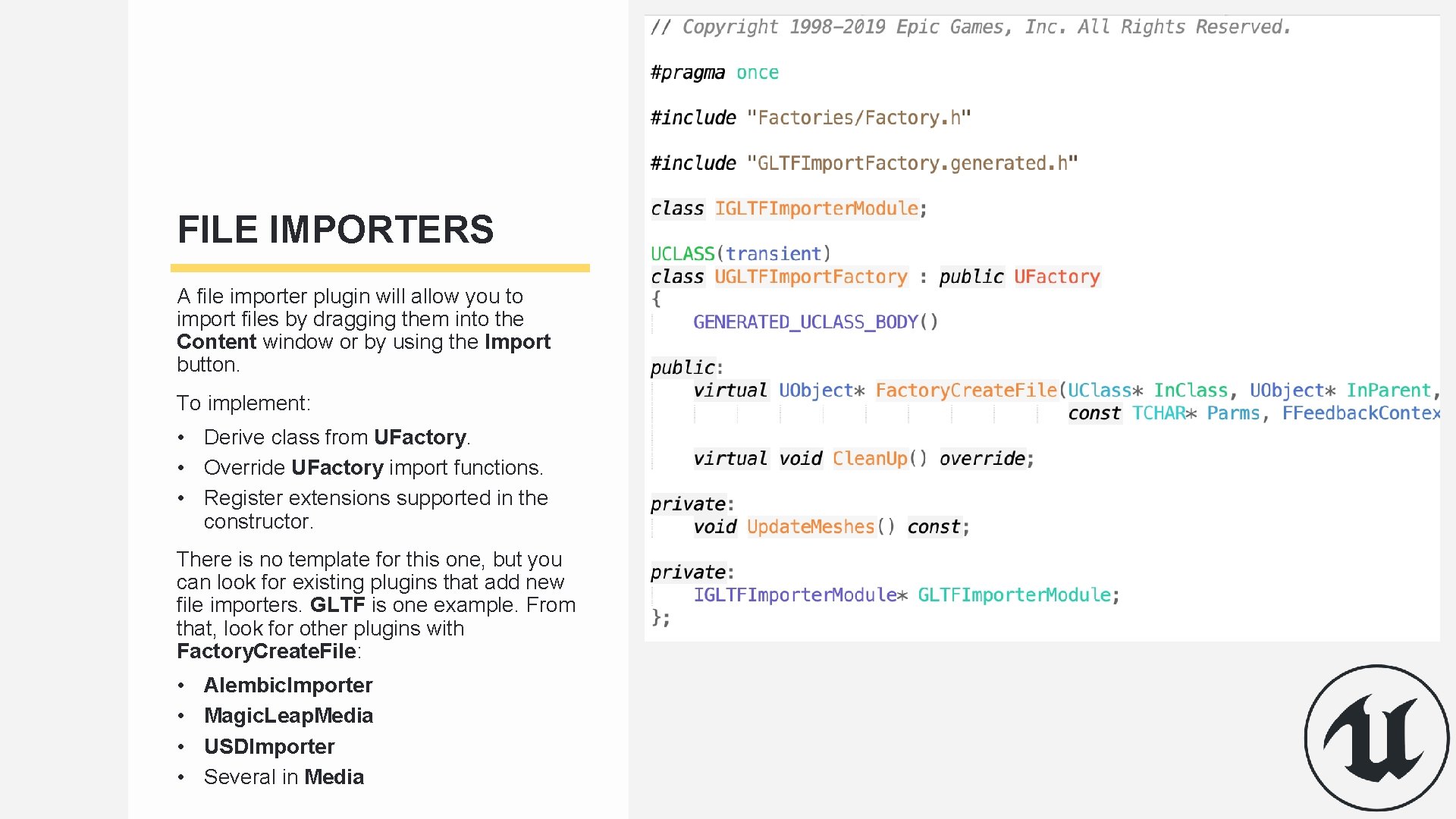 FILE IMPORTERS A file importer plugin will allow you to import files by dragging